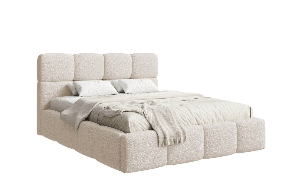 Bett Auro 160x200, Stoff LEGEND 01, Metallgestell