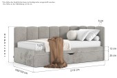 Bett Nilo mit Schublade