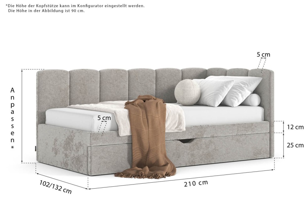 Bett Nilo mit Schublade