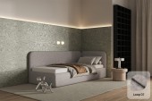 Bett Bao 90x200, Stoff LOOP 07, Metallgestell, Rechtsseite, seitlich zu öffnen