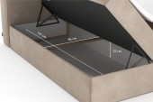 Boxspringbett Mitto 180x200, Stoff MATT VELVET 08