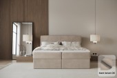 Boxspringbett Mitto 180x200, Stoff MATT VELVET 08