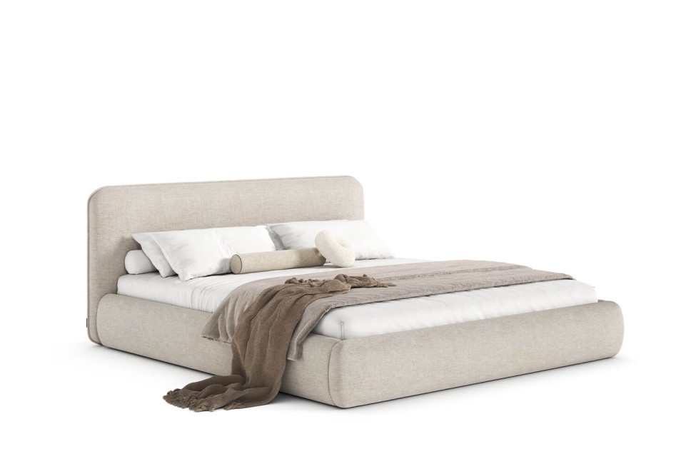 Bett Odette 180x200, Stoff WIND 05, Metallgestell