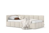 Bett Auro Twin Low 90x200, Stoff STORM 02, Metallgestell, Linkseite, seitlich zu öffnen 