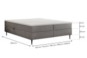 Boxspringbett ohne Kopfteil