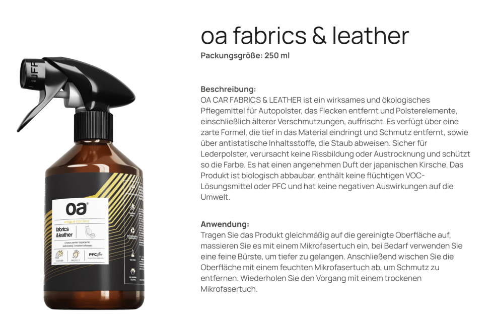OA Fabrics & Leather 250ml
