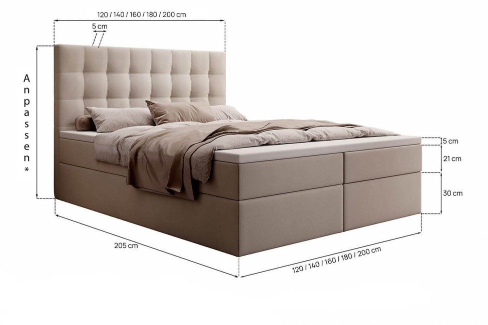 Boxspringbett Cube