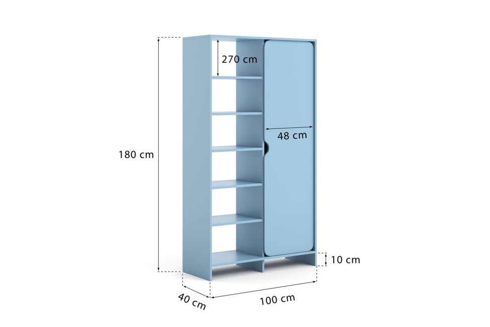 Niko Schrank Regal Baby Blue
