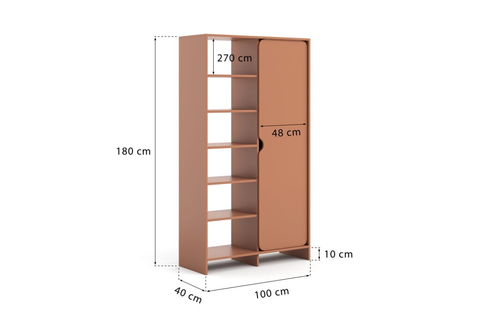 Niko Schrank Regal Ziegel