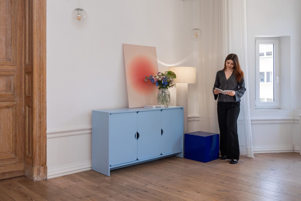 Niko dreitürige Kommode Baby Blue
